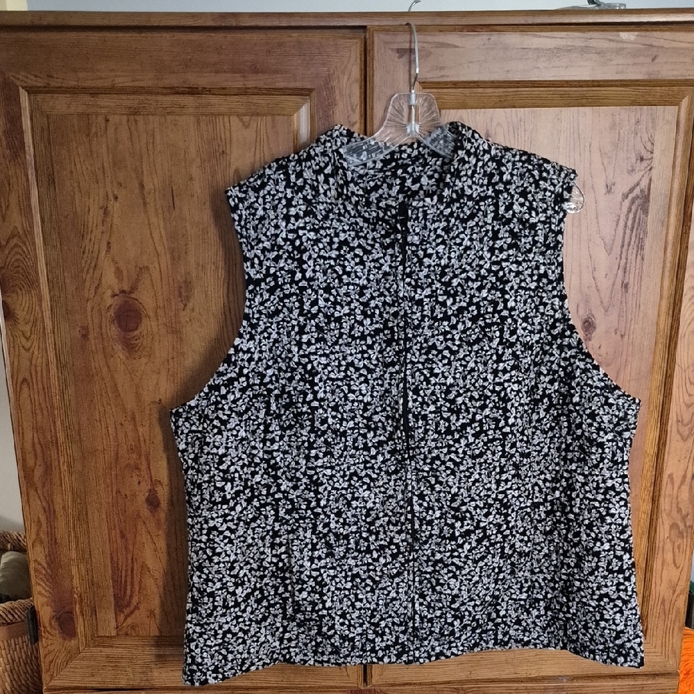 Basic Editions Plus Size Quilted Corduroy Vest 2X